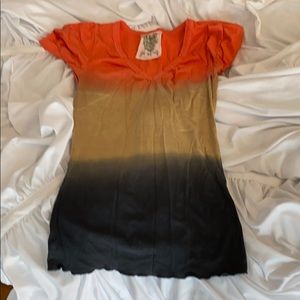 Alix K short sleeve embroidered top